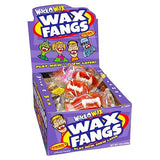 Wack-O-Wax Fangs - Fun Candy Halloween Toy - Individually Wrapped Peanut and Gluten Free Candy - Cherry, 24 Count Box