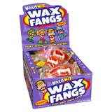 Wack-O-Wax Fangs - Fun Candy Halloween Toy - Individually Wrapped Peanut and Gluten Free Candy - Cherry, 24 Count Box