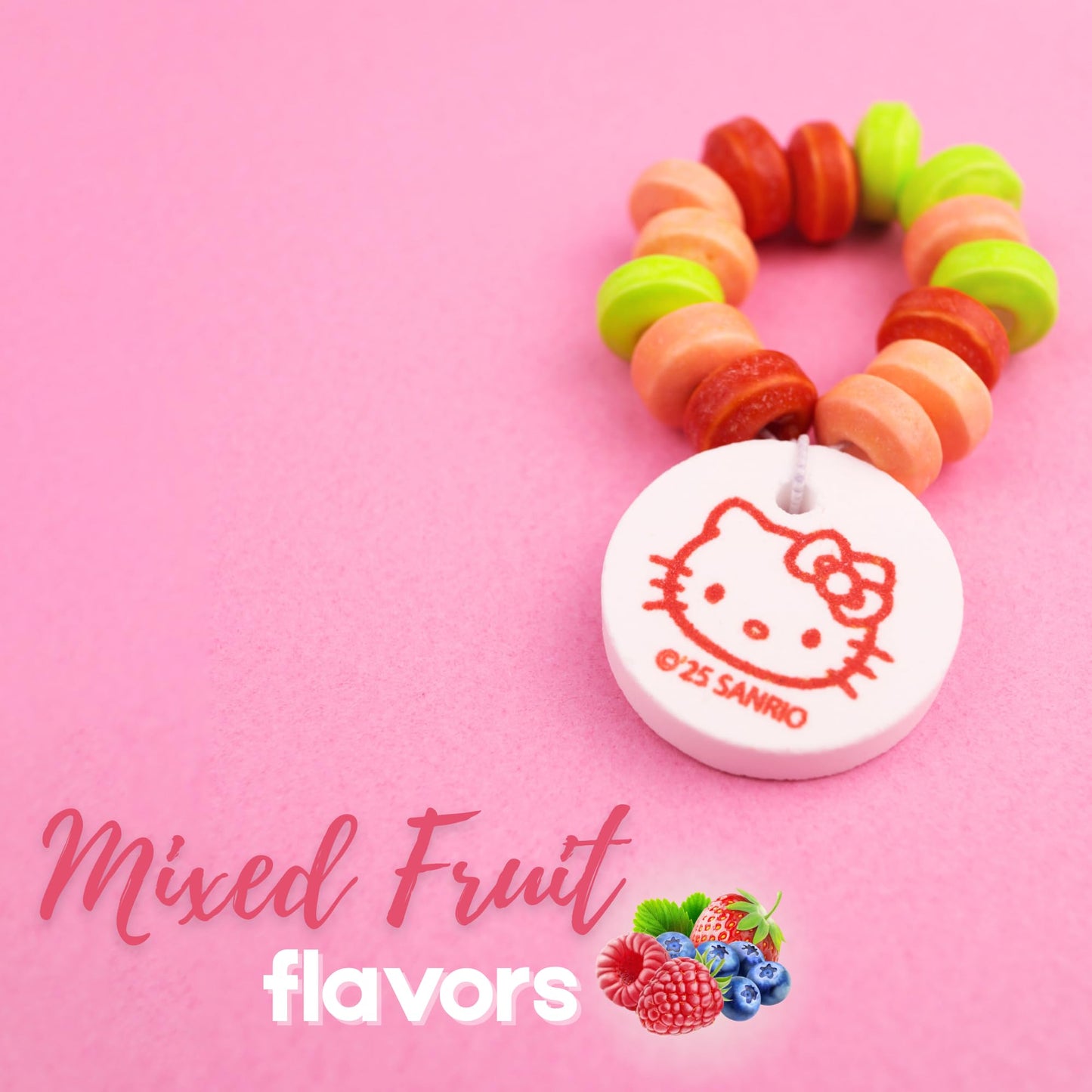 Hello Kitty Candy Bracelets, Edible Jewelry with Character Charms, Individually Wrapped Party Favors, 20 Pieces Inside