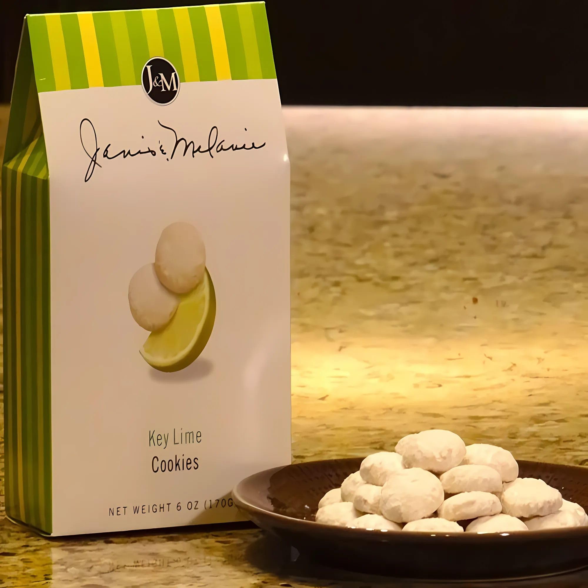 J&M Foods Key Lime Cookies, 6 Ounce