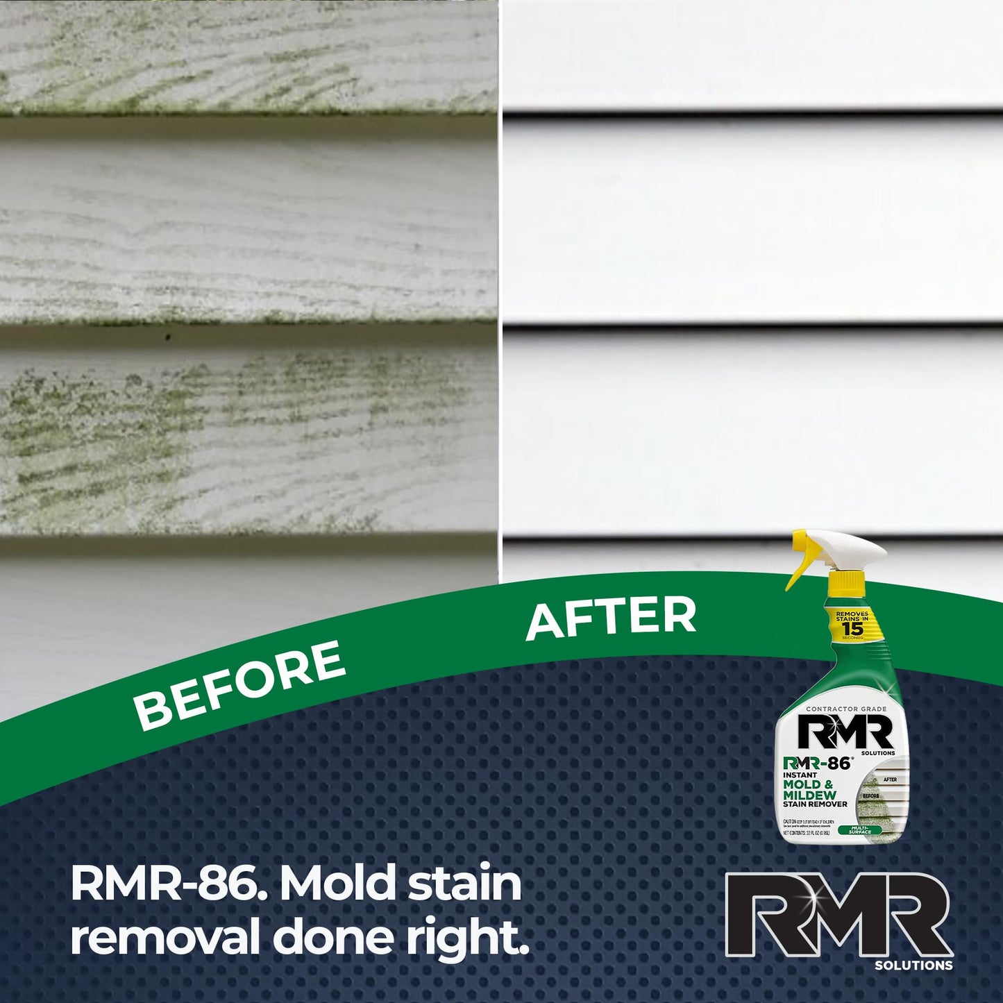 RMR Instant Mold & Mildew Stain Remover Spray + Xtreme Soap Scum Remover, No-Scrub Indoor/Outdoor Cleaning System for Bathroom, Shower, Siding