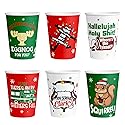 HigzYovn 48 Pack Christmas Paper Cups, Christmas Vacation Decorations, 9 oz Xmas Coffee Disposable Cups, Funny Xmas Party Cups for Holiday Hot