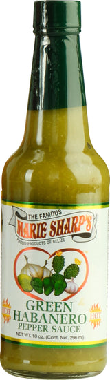 Marie Sharp’s Green Habanero Hot Pepper Sauce, 10 Ounce Mild-Medium Heat | All-Natural Belizean Hot Sauce