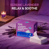 blue fresh Laundry Detergent Sheets Lavender Scent - Dual-Effect Laundry Soap Sheets for Travel, No Residue & Hypoallergenic Washer Sheets Detergent