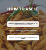 Penne Pasta - 7x Pasta Penne Rigate, 12oz Bundle with 1x Slotted Spoon - Gluten Italian-pasta with sauce-holding texture and non-stick safe utensil