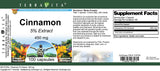 Cinnamon 5% - 450 mg (100 Capsules, ZIN: 519764) - 3 Pack