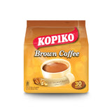 Kopiko Brown Instant Coffee Mix - Authentic Indonesian Volcanic Coffee - Taste the Irresistibly Delicious Coffee with Brown Sugar (0.88 OZ/25gr x 30