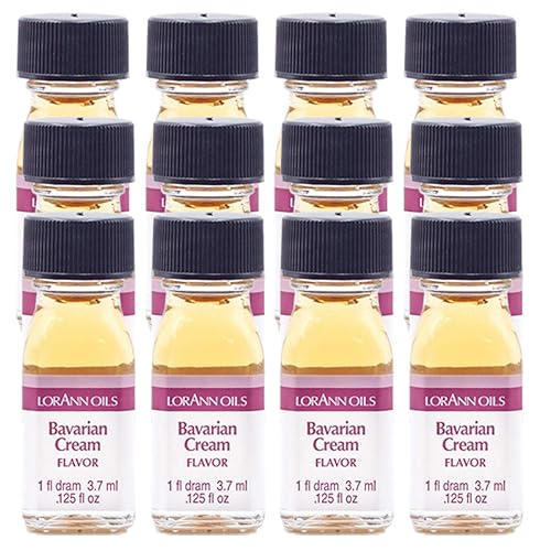 LorAnn Bavarian Cream SS Flavor Flavor, 1 dram bottle (.0125 fl oz - 3.7ml - 1 teaspoon)- 12 pack