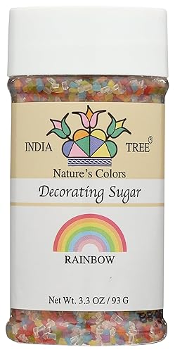 India Tree Nature's Colors Rainbow Mix Decorating Sugar, 3.3 Ounce