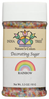 India Tree Nature's Colors Rainbow Mix Decorating Sugar, 3.3 Ounce