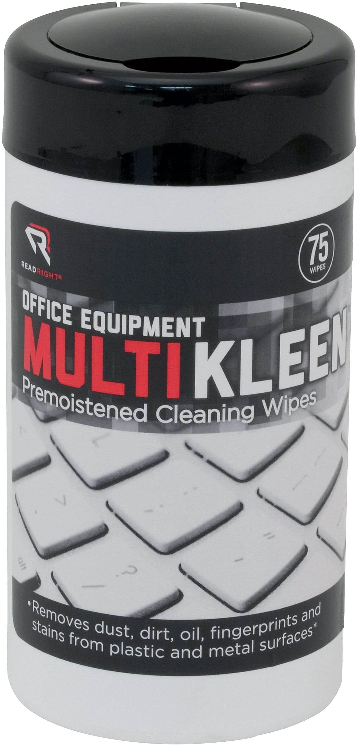 Read Right RR1407 Office Equipment MultiKleen Wet Wipes Cloth 3 1/4 x 3 1/4 75/Tub
