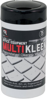 Read Right RR1407 Office Equipment MultiKleen Wet Wipes Cloth 3 1/4 x 3 1/4 75/Tub