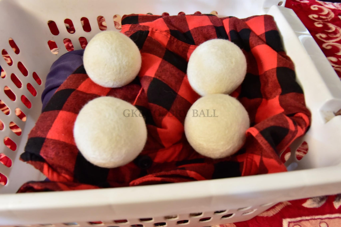 Pack of 10 Wool Laundry Dryer Ball by GK&CO-Reusable Extra Large Premium Natural Fabric Softener, Reduces Clothing Wrinkles, Eco-Friendly~Made of 100%