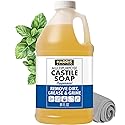 HARRIS Multi-Purpose Pure Liquid Castile Soap with Micro Fiber Towel for Home Cleaning, For Dish Soap, Laundry Detergent, Kitchen and Bathroom