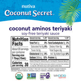 Coconut Secret Coconut Aminos Teriyaki Sauce - 10 fl oz - Low Sodium Soy-Free Teriyaki Alternative, Low Glycemic - Organic, Vegan, Non-GMO