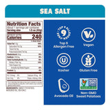 Jackson’s Sweet Potato Kettle Chips with Sea Salt made with Avocado Oil (1.5 oz, Pack of 10) - Allergen-friendly, Gluten Free, Peanut Free, Vegan