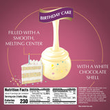 Lindt LINDOR Birthday Cake White Chocolate Truffles, White Chocolate Candy with Smooth, Melting Truffle Center, 5.1 oz.