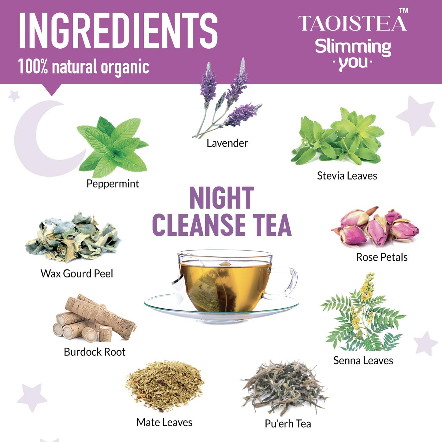 TAOISTEA Detox Tea - 14 Day Natural Herbal Blends for Colon Cleanse, Bowel Movement and Regulation, Promote Digestive Health and Weight Loss for Men