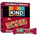 KIND Healthy Snacks Bars, Cranberry Almond, Gluten Free, High Fiber Snacks, 5g Protein, 12 Count