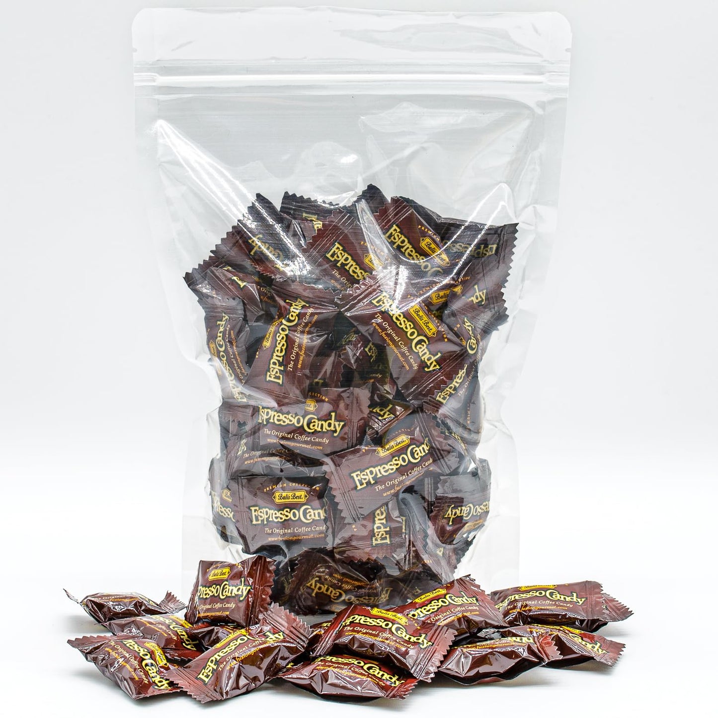 Espresso Candy 1 lb Individually Wrapped - Natural Espresso Coffee Flavor, Soft Cream Filling, Hard Caramel Shell