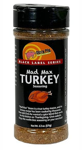 Dizzy Pig Mad Max Turkey Seasoning Rub (8oz Shaker) - Seasons 30+lbs of Food - Hand Made in the USA - MSG Free, Gluten Free