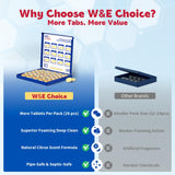 W&E Choice Garbage Disposal Cleaner and Deodorizer Tablets - 26 Pack, Powerful XXL Foaming Tablets, Citrus Scent Sink Cleaner and Deodorizer, Septic