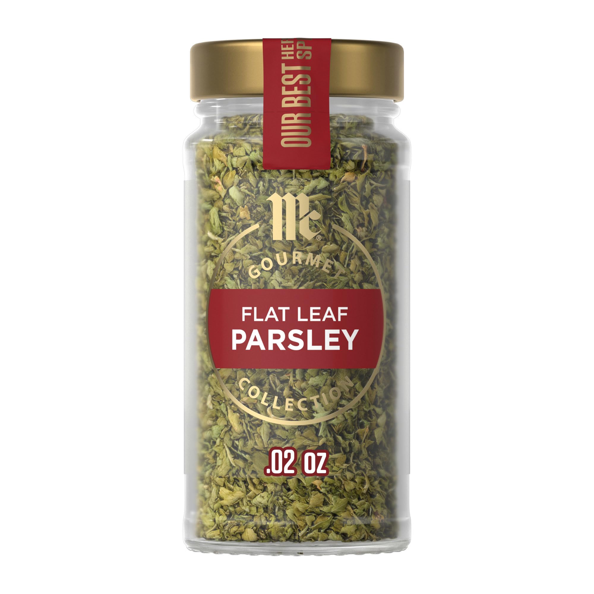 McCormick Gourmet Collection Flat Leaf Parsley, Non GMO, Kosher, Our Best Herbs & Spices, Enhance Pasta, Potato & Chicken Salads, For Soups, Stuffing