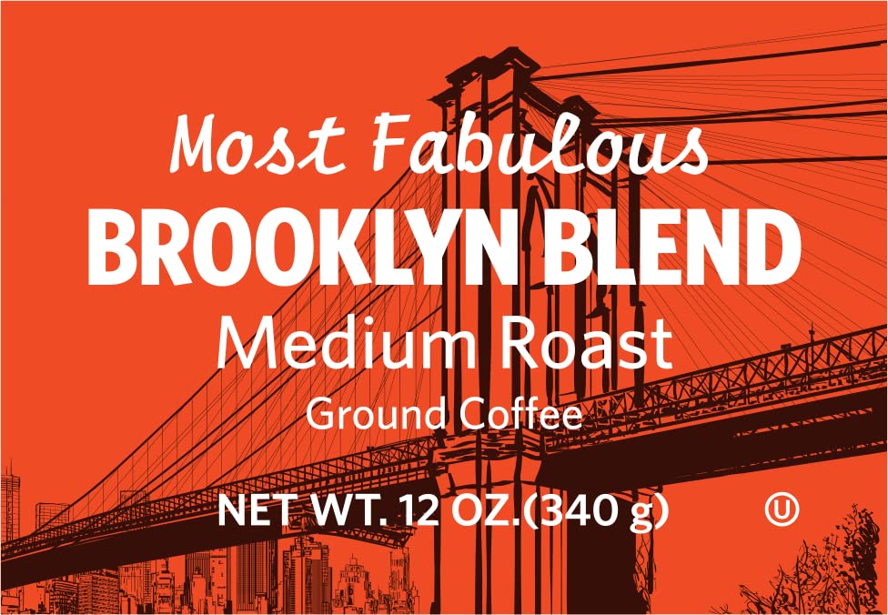 Junior's Most Fabulous Ground Coffee, 12 oz (Brooklyn Blend, 6 bags)