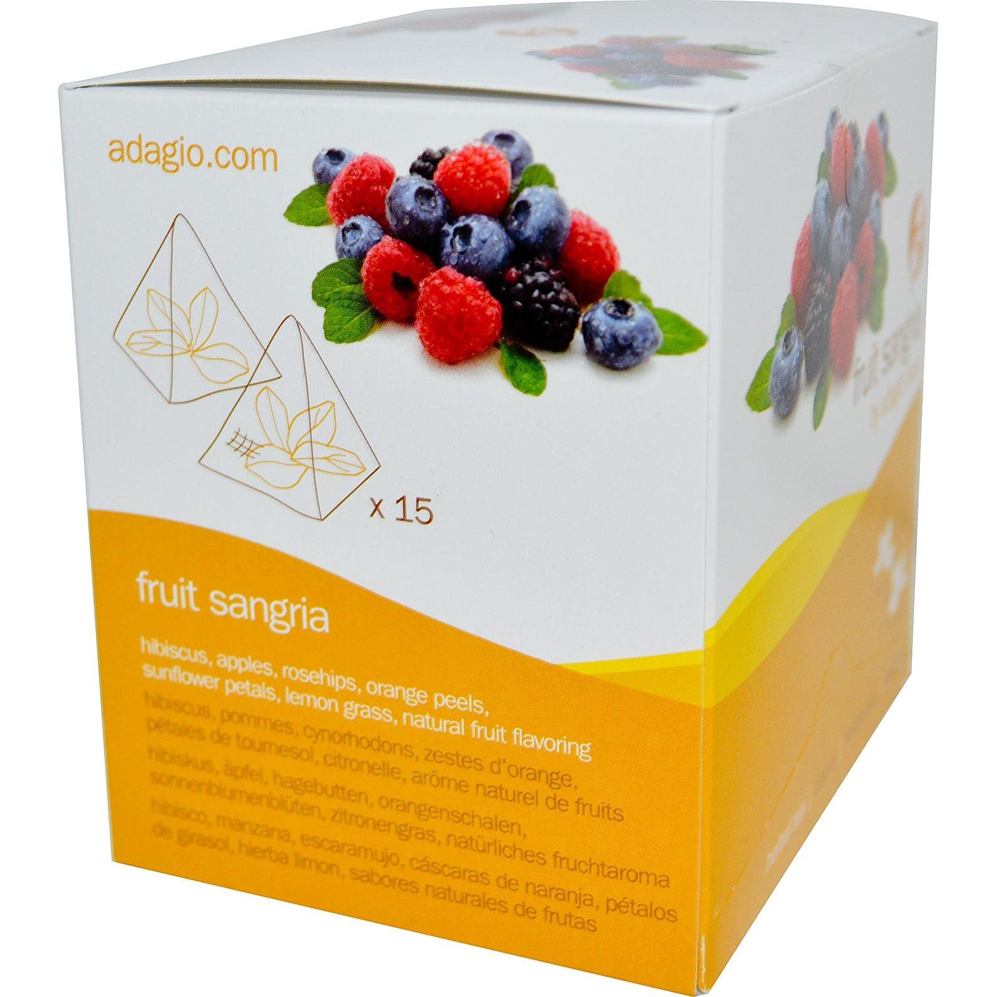 Adagio Teas Gourmet Tea Bags, Fruit Sangria, 15 Count