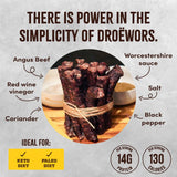Howdysnax Handcraft Authentic Small Batch Droëwors Beef Sticks Sugar Free, Soy Free, Paleo & Keto Friendly Snack