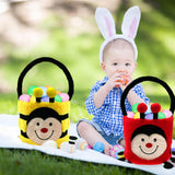 DearSun Exquisite Embroidery ! Personalized Plush Ladybird Basket Easter Egg Hunting Basket with Embroidery Name (Plush Ladybird Basket)
