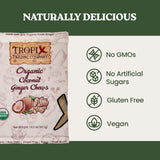Tropix Trading Company - Organic Ginger Chews, Sweet and Spicy Ginger Chews Made From USDA Fresh Ginger, Non-GMO and No Added Flavorings, Vegan