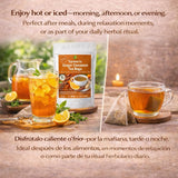 Turmeric Ginger Cinnamon Herbal Blend Tea (Té de Canela con Cúrcuma y Jengibre) Premium - 50 Bags - 100% Natural, Vegan, Caffeine-Free, No Additives