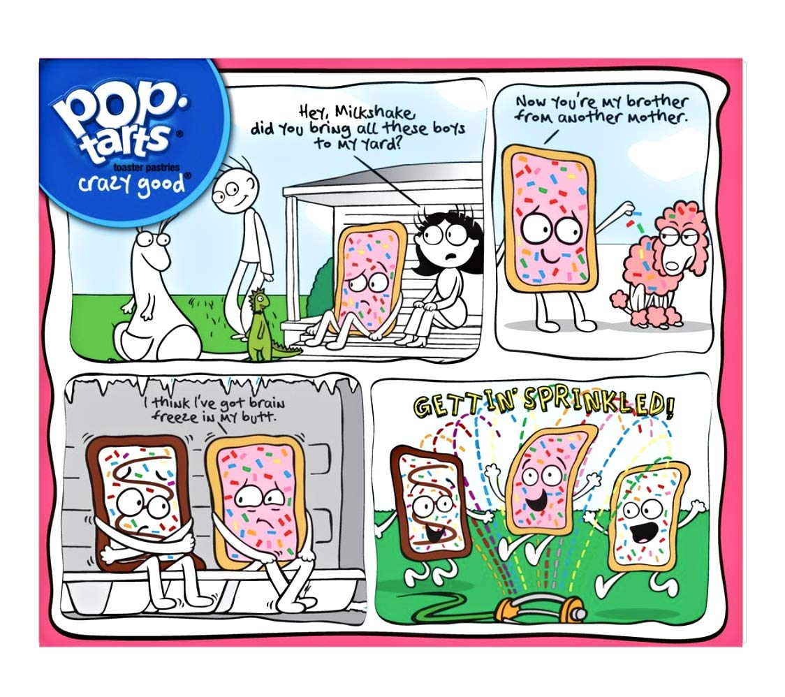 Kellogg’s Pop-Tarts Breakfast Toaster Pastries, Frosted Strawberry Milkshake, 28.2 oz, Value Pack (16 Count)