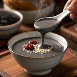 Black sesame walnut mulberry powder, grain Congee, black sesame walnut soup, instant soup, breakfast Congee, 17.64ounces, 1 can (500 grams)