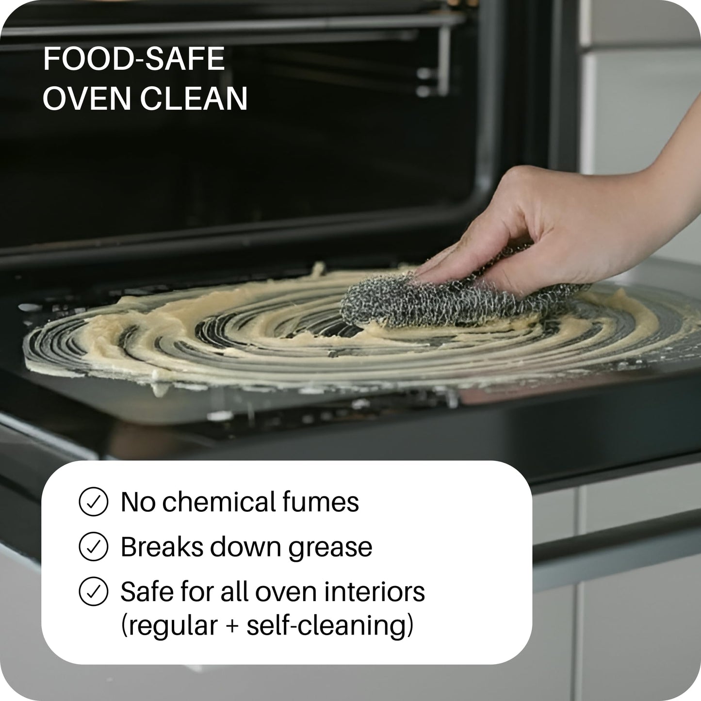 Everneat Oven Scrub (16oz): Natural Oven Cleaner and Kitchen Cleaner | Heavy Duty | for Rack, Grill & Stovetop | Non-toxic | Fume-free & Safe to Clean