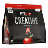 FITAID Creatine Monohydrate Powder, CreaPure, Fuji Apple, ATP Production for Weightlifting, Running, Naturally Flavored, Smooth-Mixing, Easy on