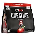 FITAID Creatine Monohydrate Powder, CreaPure, Fuji Apple, ATP Production for Weightlifting, Running, Naturally Flavored, Smooth-Mixing, Easy on