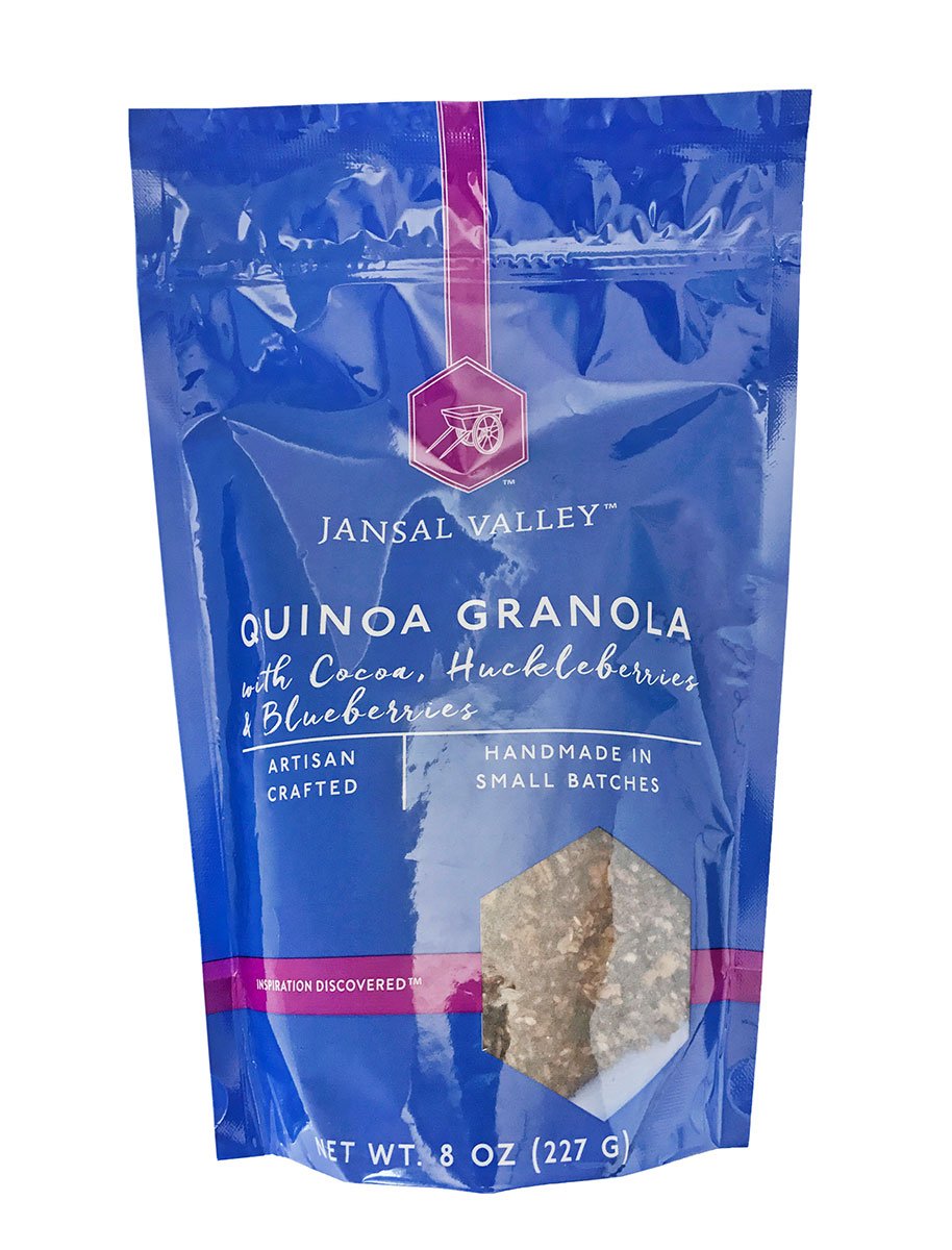 Jansal Valley Quinoa Granola with Chocolate & Huckleberries, 8 oz