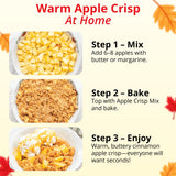 Concord Foods Apple Crisp Mix, Easy-to-Make Dessert with Delicious Ready to Go Ingredients, Sweet Tender Fruit Covered in Buttery Cinnamon Crumb Topping, 8.5 oz, 6-Pack