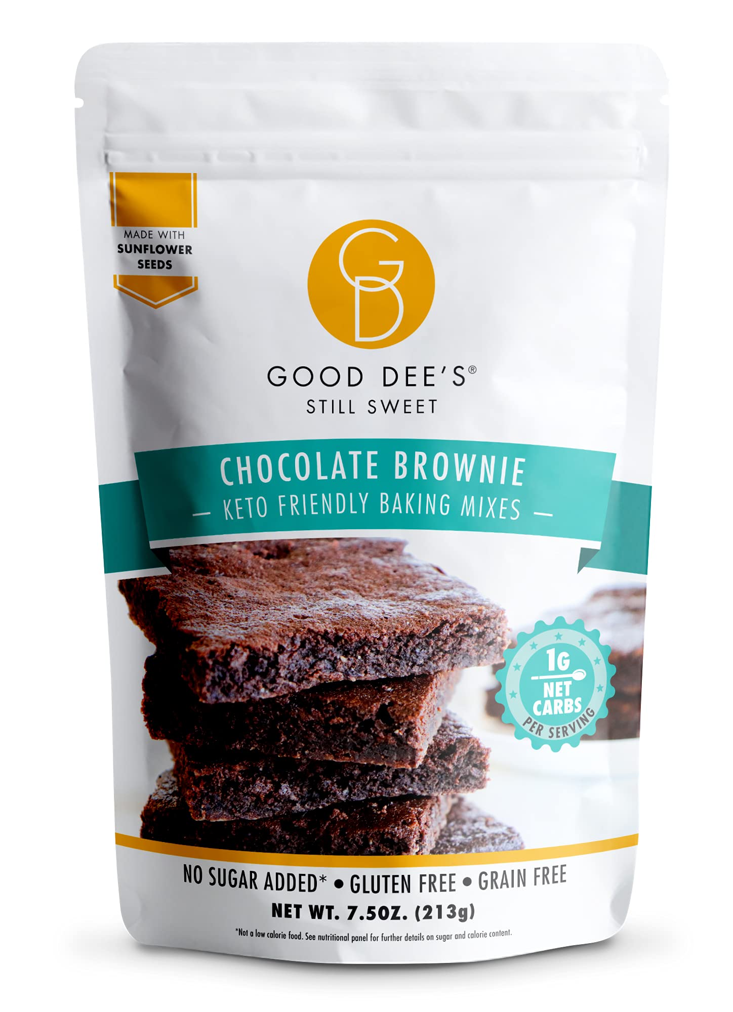 Good Dee's Chocolate Brownie Mix | Keto Baking Mix | Sugar-Free, Gluten-Free, Grain-Free, Nut-Free, Soy-Free & Low Carb Baking Mix | Diabetic, Atkins & WW Friendly (Pack of 1)