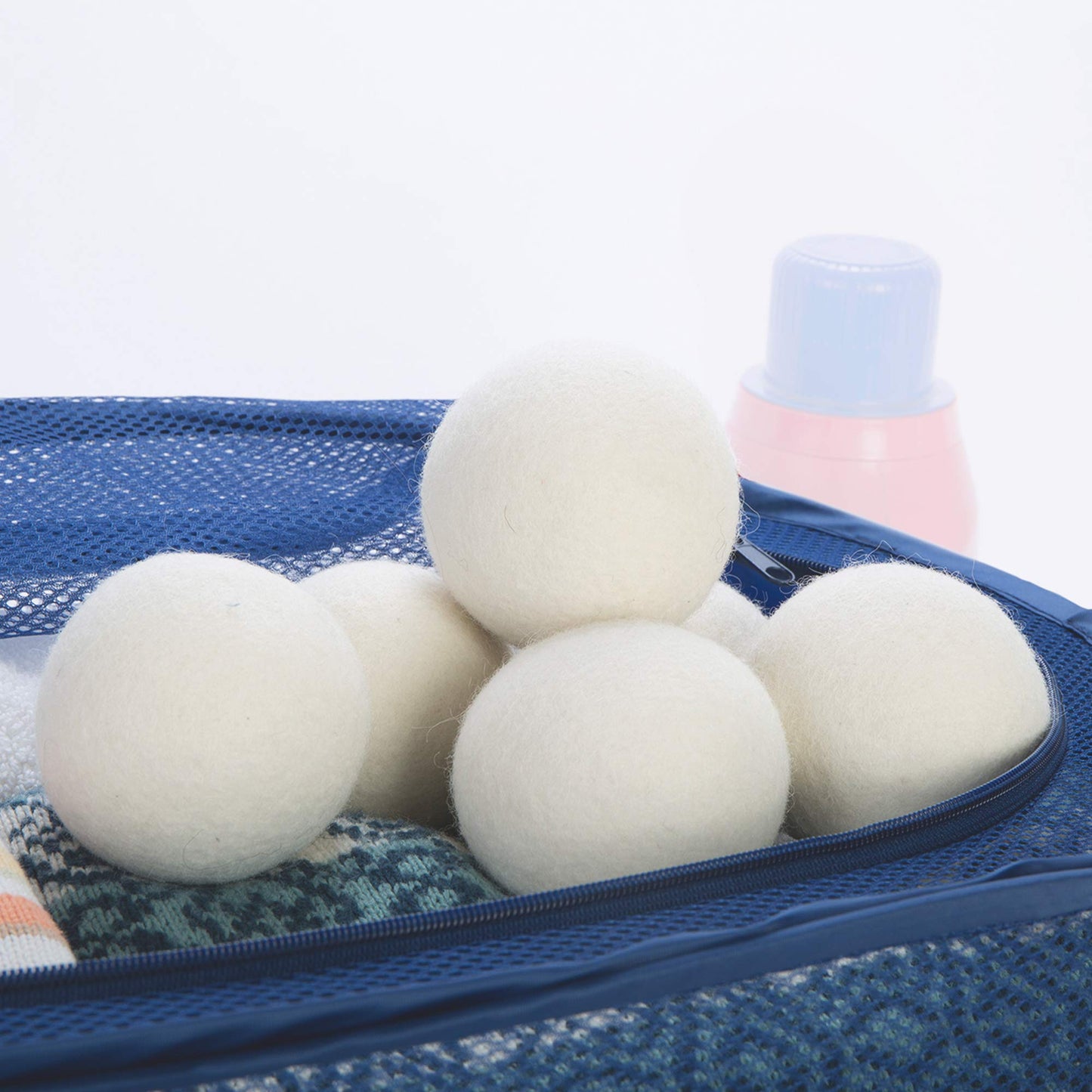 Smart Design Wool Dryer Balls - Natural Eco Fabric Softener - Eliminates Wrinkles & Reduces Static - for Laundry, Clothes, Fabrics - Home Organization