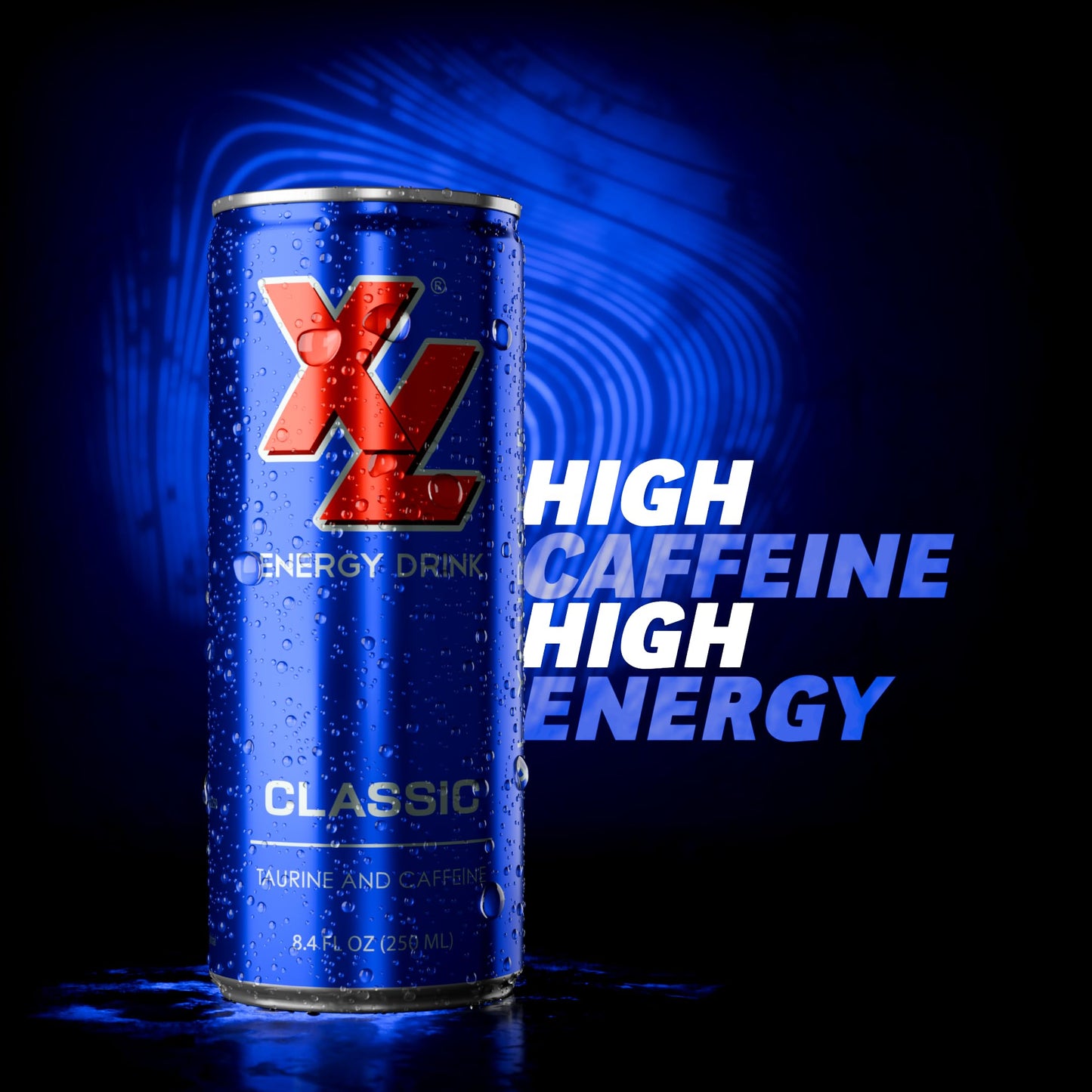 XL Energy Drink 24 Pack Classic Flavor - 80mg Caffeine &1000mg Taurine Energy Drinks with B Vitamins - Refreshing Energy Beverage for Energy Boost