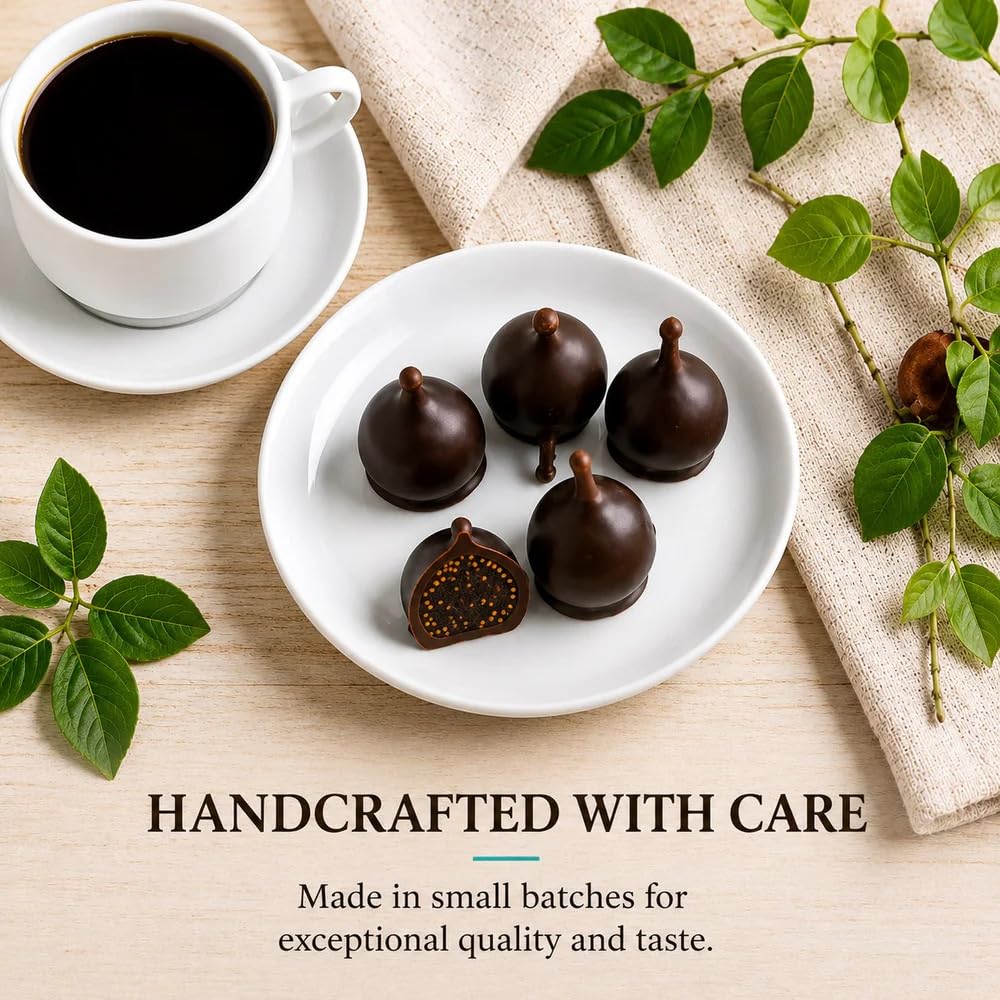 Andy Anand Vegan Belgian Dark Chocolate Figs 24 Pc Gift Box