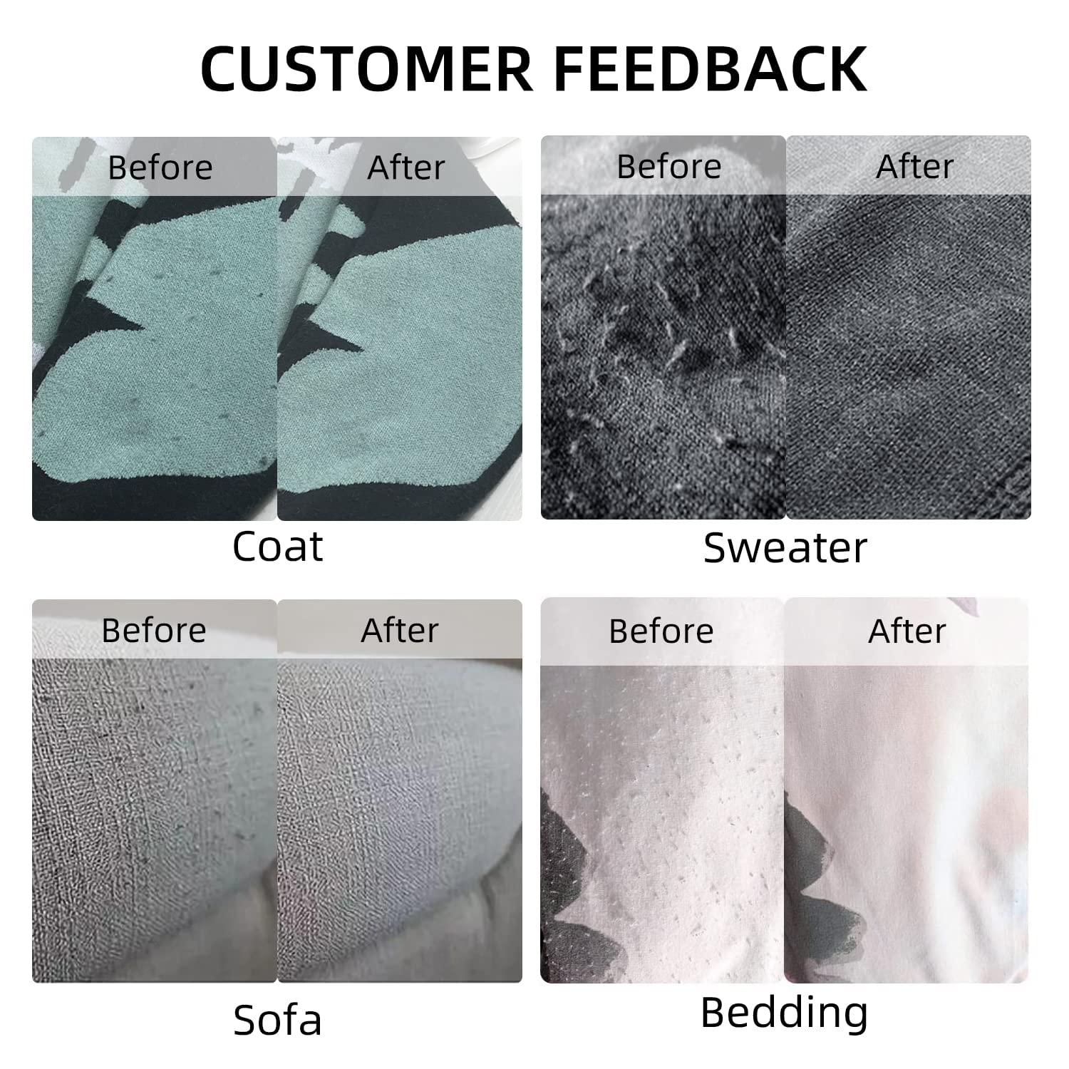 Sweater Fabric Shaver, ailyfu Rechargeable Electric Lint Remover with 6-Leaf Blades and Replaceable Stainless Steel Blade for Clothes, Sweater, Couch