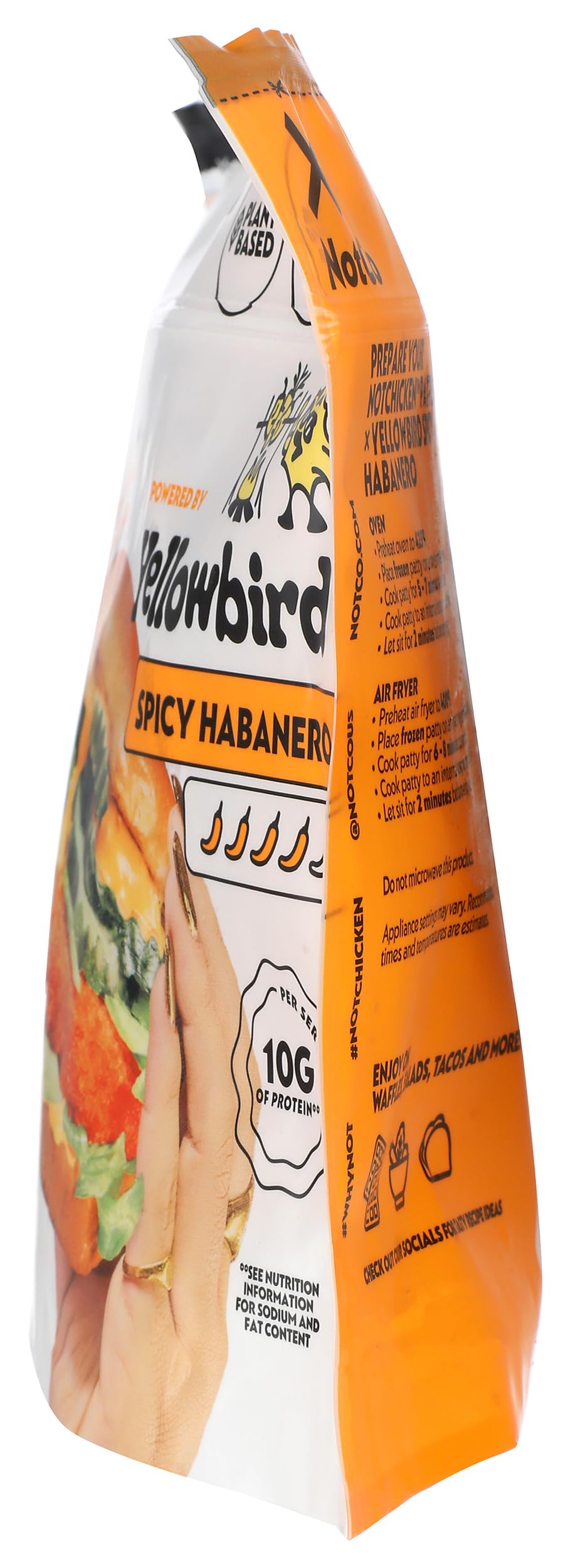 NotCo NotChicken Yellowbird Spicy Habanero Frozen Plant-Based Chicken Patties, 4 ct Pouch