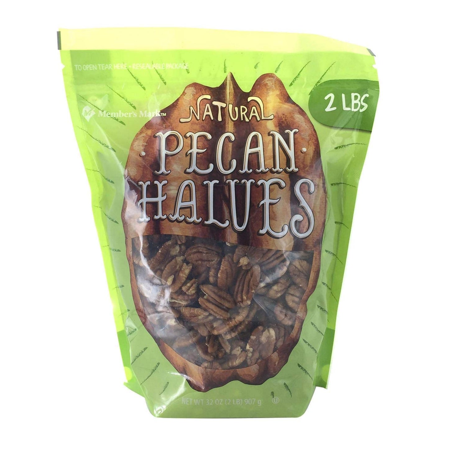 Natural Pecan Havles - 2 lbs. - Approximately 8 cups - SET OF 4