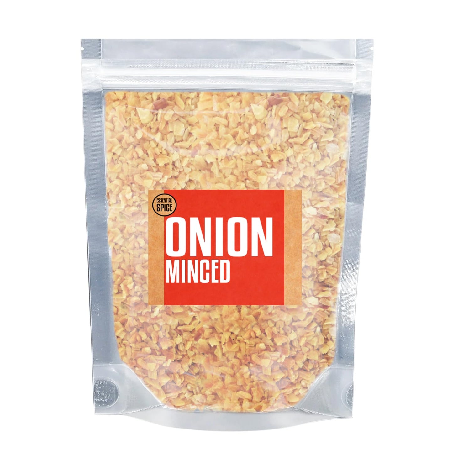 Essential Spice Minced Onion - Bold, Savory & Slightly Sweet Flavor - Dried Chopped Onion for Soups, Stews, Sauces, Seasonings & Everyday Cooking (25