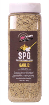 Dizzy Pig SPG Garlic (Salt, Pepper & Garlic) Seasoning Rub (Quart Shaker) - Hand Made in the USA - Seasons Around 120lbs of Food - MSG Free, Gluten