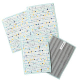 Bright Habits Scrubby Machine Washable Dishcloth Set in Dots Blue, 4 Pack 2 in 1 Non Scratch Reusable Quick Dry Cleaning Cloths Made from Recycled